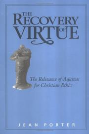 Front cover of The recovery of virtue by Porter, Jean