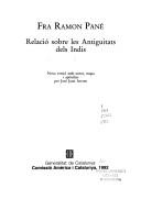 Front cover of Relación acerca de las antigüedades de los indios by Ramón Pané