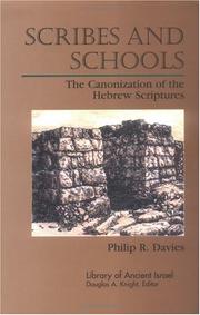 Front cover of Scribes and schools by Philip R. Davies