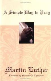 Front cover of A Simple Way to Pray by Martin Luther