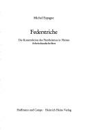 Cover of Federstriche by Michel Espagne