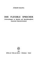 Cover of Der flexible Sprecher by Jürgen Macha