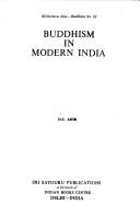 Cover of Buddhism in modern India by Diwan Chand Ahir