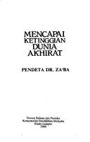Front cover of Mencapai ketinggian dunia akhirat by Za'ba Pendita