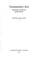 Cover of Testamentary acts by Millgate, Michael.