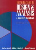 Front cover of Introduction to design and analysis by Geoffrey Keppel