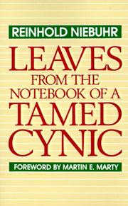 Cover of Leaves from the notebook of a tamed cynic by Reinhold Niebuhr
