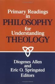 Front cover of Primary readings in philosophy for undertanding theology by Diogenes Allen