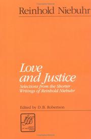 Cover of Love and justice by Reinhold Niebuhr