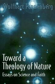 Cover of Toward a theology of nature by Pannenberg, Wolfhart