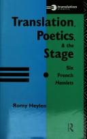 Front cover of Translation, poetics and the stage by Romy Heylen