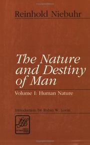 Cover of The nature and destiny of man by Reinhold Niebuhr