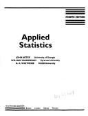 Cover of Applied statistics by John Neter