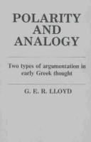 Front cover of Polarity and analogy by G. E. R. Lloyd