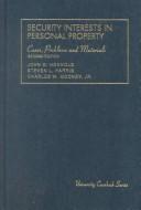 Front cover of Cases, problems, and materials on security interests in personal property by John Honnold