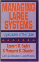 Cover of Managing large systems by Leonard R. Sayles