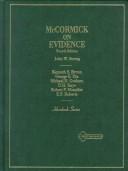 Cover of McCormick on evidence by McCormick, Charles Tilford