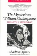 Front cover of The mysterious William Shakespeare by Charlton Ogburn, Jr.