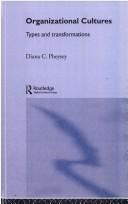 Front cover of Organizational cultures by Diana C. Pheysey