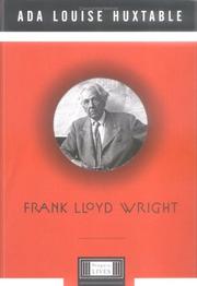 Cover of Frank Lloyd Wright by Ada Louise Huxtable