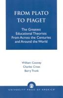 Front cover of From Plato to Piaget by William Cooney