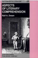 Front cover of Aspects of literary comprehension by Rolf A. Zwaan