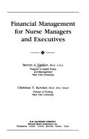 Front cover of Financial management for nurse managers and executives by Steven A. Finkler
