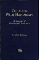 Cover of Children with handicaps by Gershon Berkson