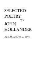 Cover of Selected Poetry by John Hollander
