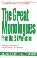 Front cover of Monologues from contemporary literature by Eric Kraus