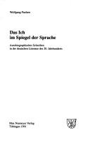Front cover of Das Ich im Spiegel der Sprache by Wolfgang Paulsen