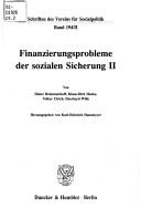 Cover of Finanzierungsprobleme der sozialen Sicherung by Willi Albers