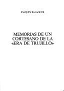 Cover of Memorias de un cortesano de la "era de Trujillo" by Joaquín Balaguer