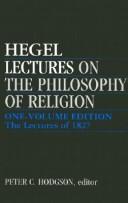 Front cover of Vorlesungen über die Philosophie der Religion by Georg Wilhelm Friedrich Hegel