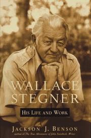 Cover of Wallace Stegner by Jackson J. Benson