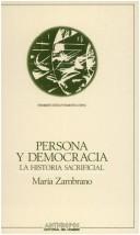Front cover of Persona y democracia by María Zambrano