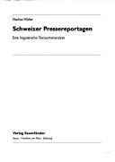 Cover of Schweizer Pressereportagen by Marlise Müller