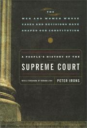 Front cover of A people's history of the Supreme Court by Peter H. Irons