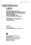 Front cover of Artificial life by Interdisciplinary Workshop on the Synthesis and Simulation of Living Systems (1987 (Los Alamos, N.M.)