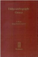 Cover of Dithyrambographi Graeci by Dana Ferrin Sutton