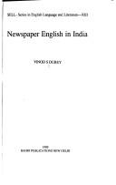 Front cover of Newspaper English in India by Vinod S. Dubey