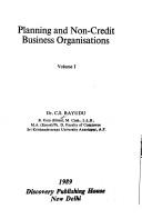 Cover of Planning and non-credit business organisations by C. S. Rayudu