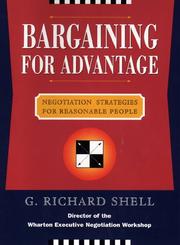 Cover of Bargaining for advantage by G. Richard Shell