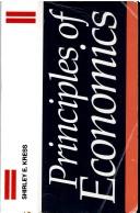 Front cover of Principles of economics by Shirley Estes Kress