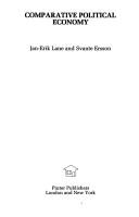 Front cover of Comparative political economy by Jan-Erik Lane