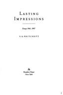 Cover of Lasting impressions by V. S. Pritchett
