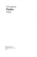 Cover of Poems by Hartley Coleridge