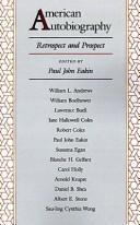 Cover of American autobiography by Paul John Eakin