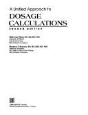 Front cover of A unified approach to dosage calculations by Billie Ann Wilson