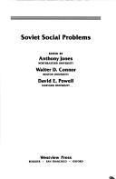 Cover of Soviet social problems by Walter D. Connor